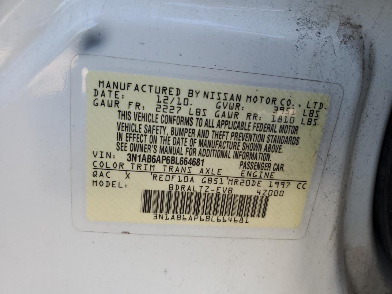 2011 NISSAN SENTRA