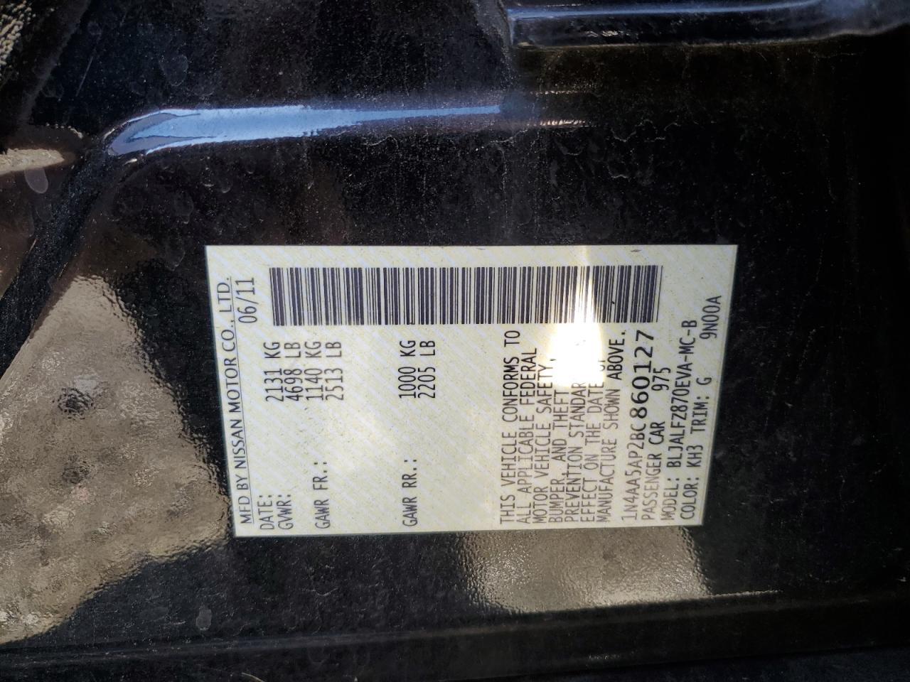 2011 NISSAN Maxima