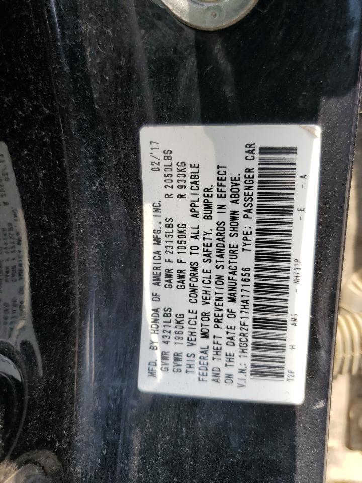 2017 HONDA ACCORD