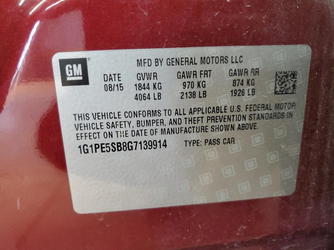 2016 CHEVROLET Cruze Limited