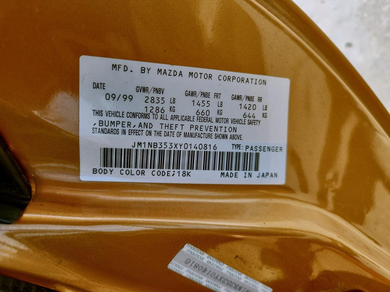 2000 MAZDA MX-5 Miata