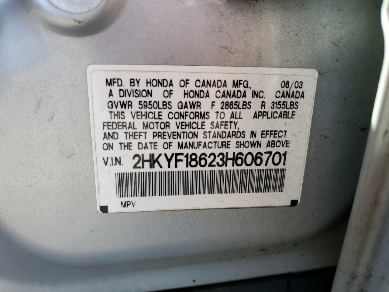 2003 HONDA PILOT