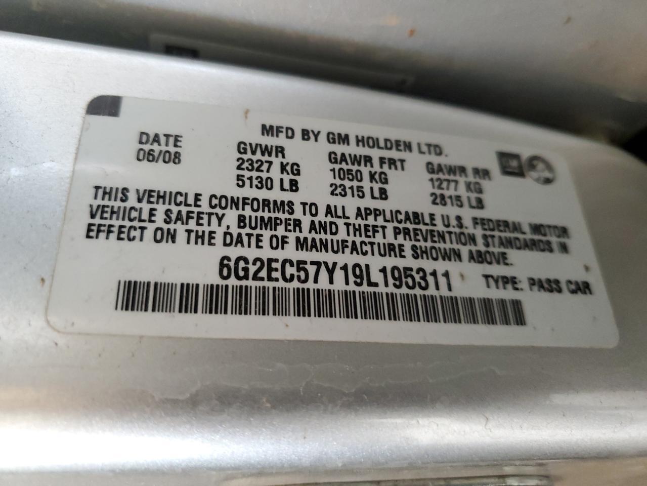 2009 PONTIAC G8