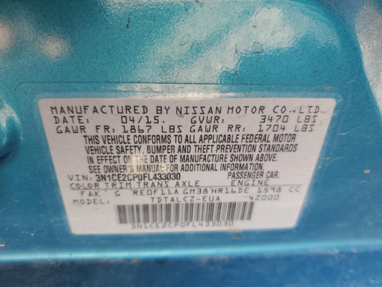 2015 NISSAN Versa Note