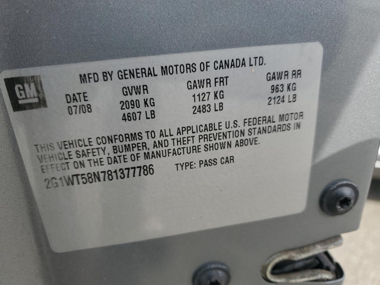 2008 CHEVROLET IMPALA