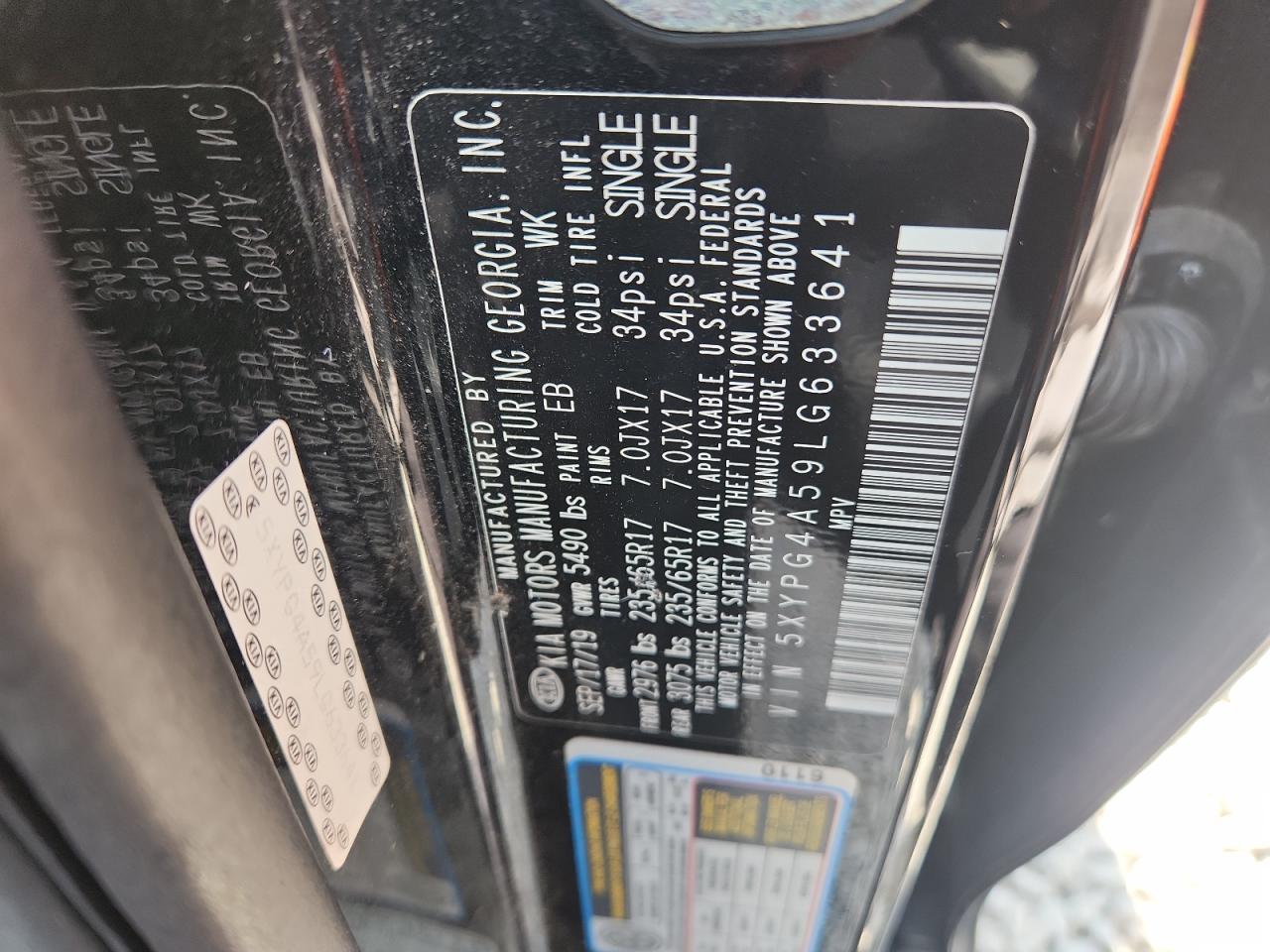 2020 KIA SORENTO