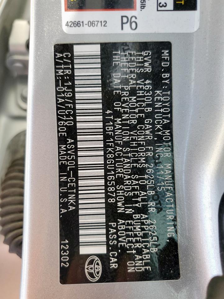 2016 TOYOTA CAMRY
