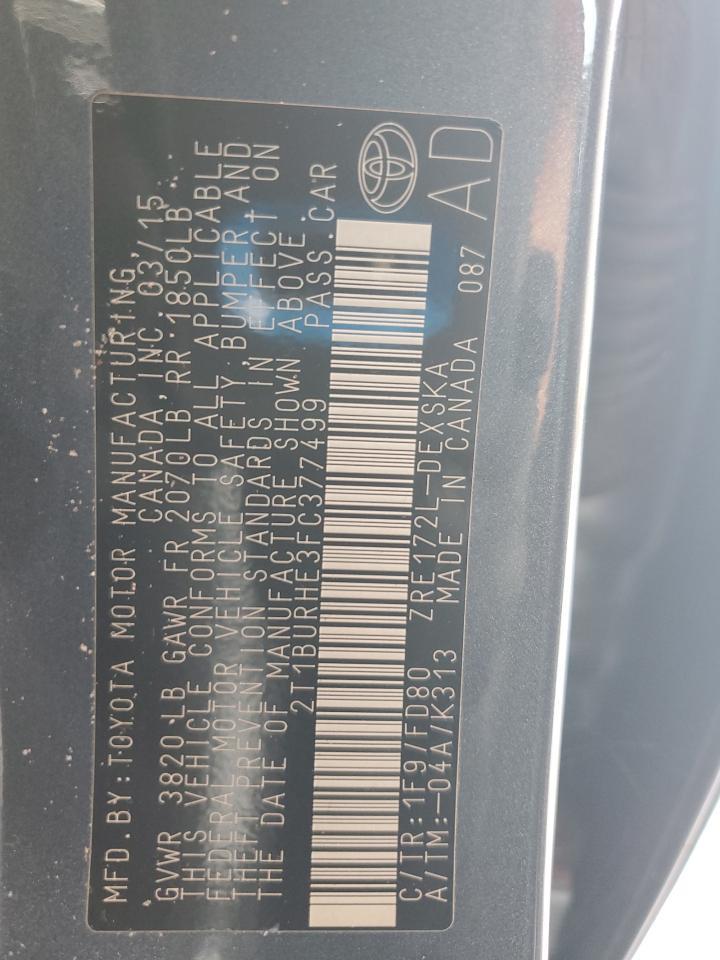 2015 TOYOTA COROLLA