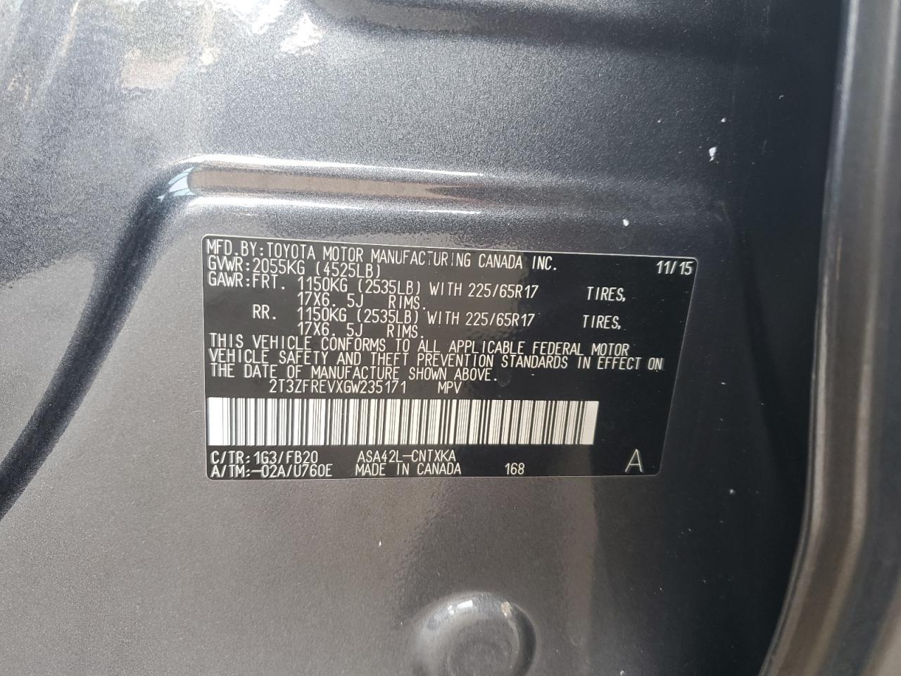 2016 TOYOTA RAV4