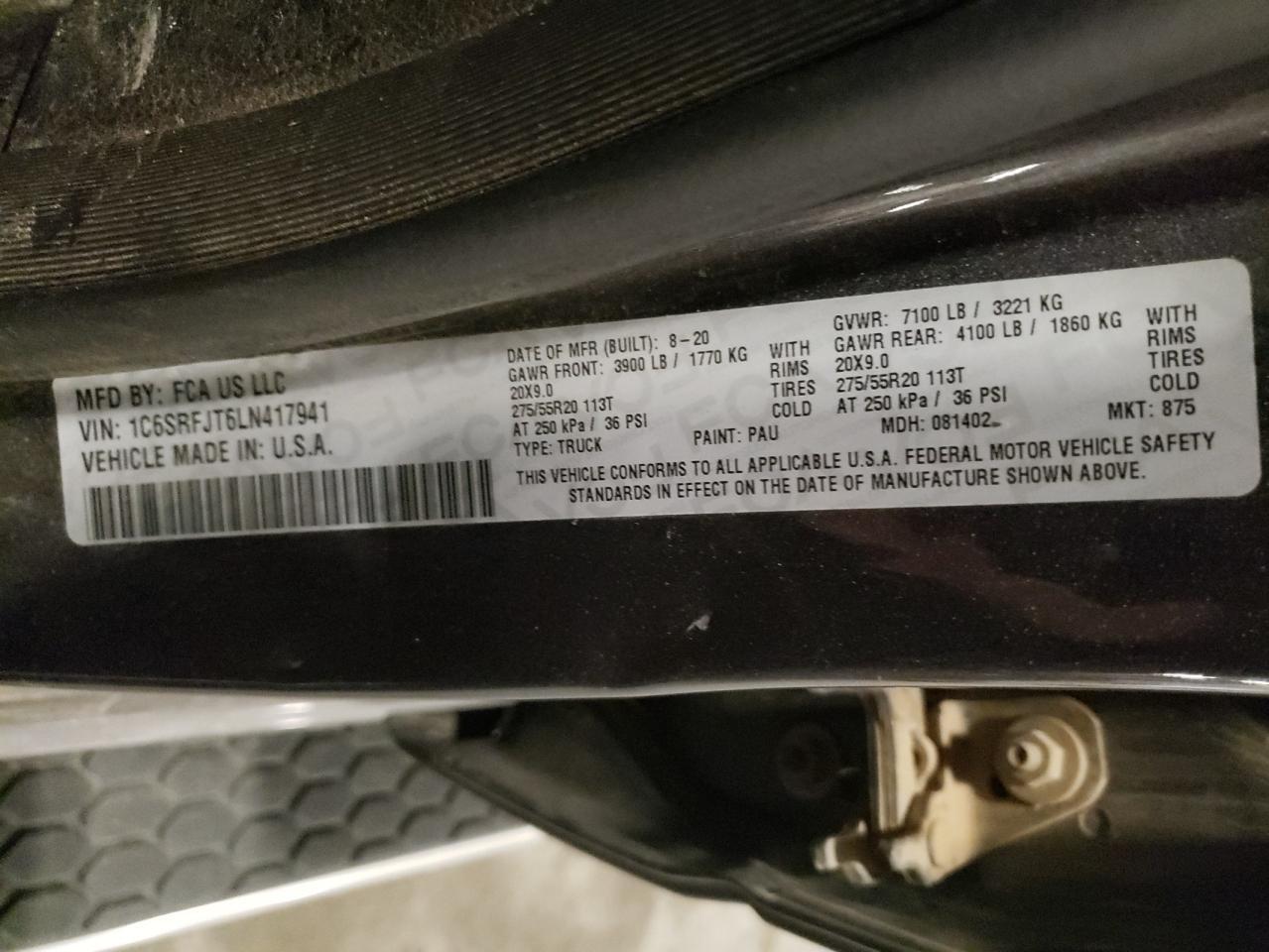 2020 RAM 1500