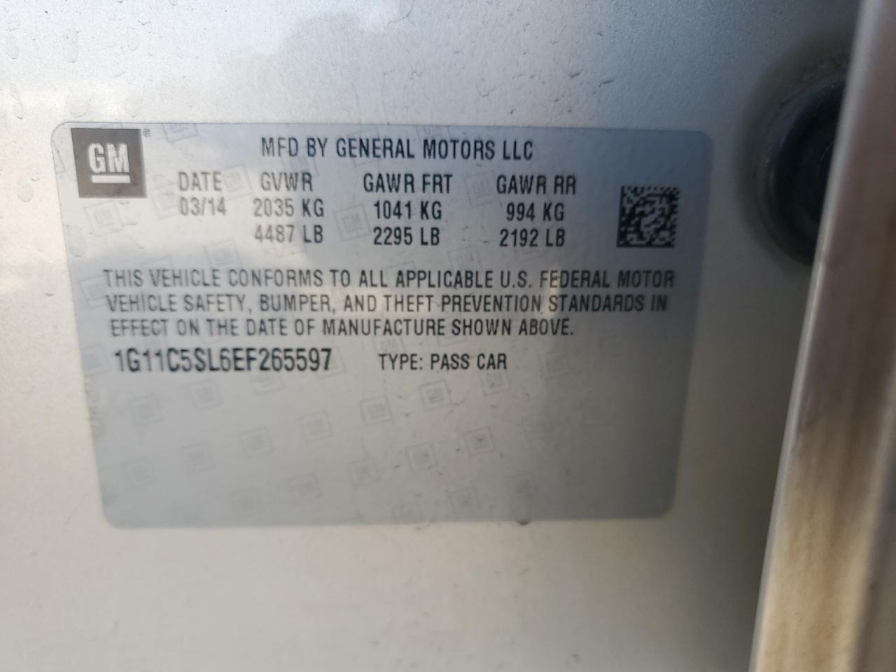 2014 CHEVROLET MALIBU