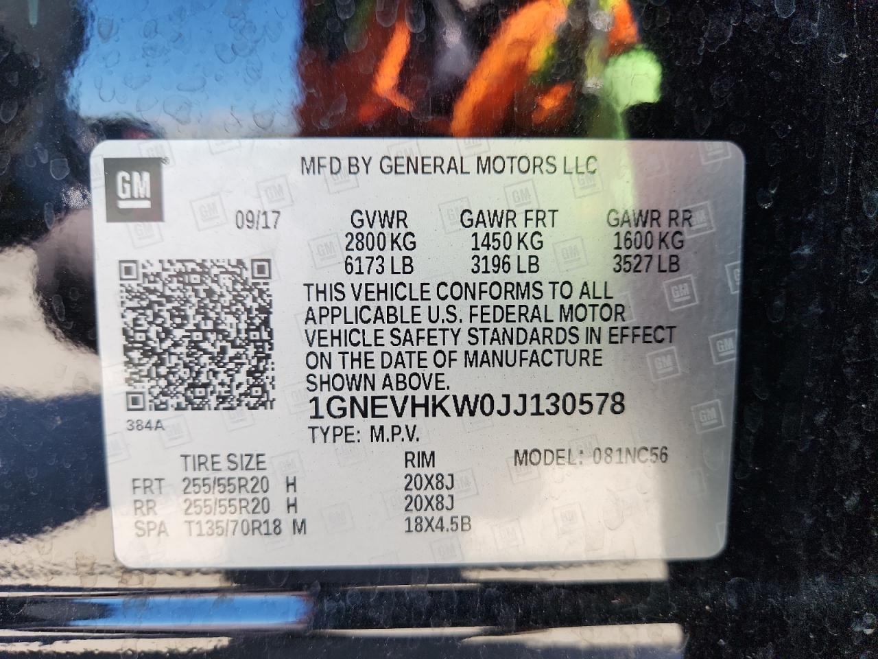 2018 CHEVROLET TRAVERSE