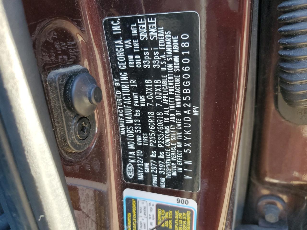 2011 KIA SORENTO