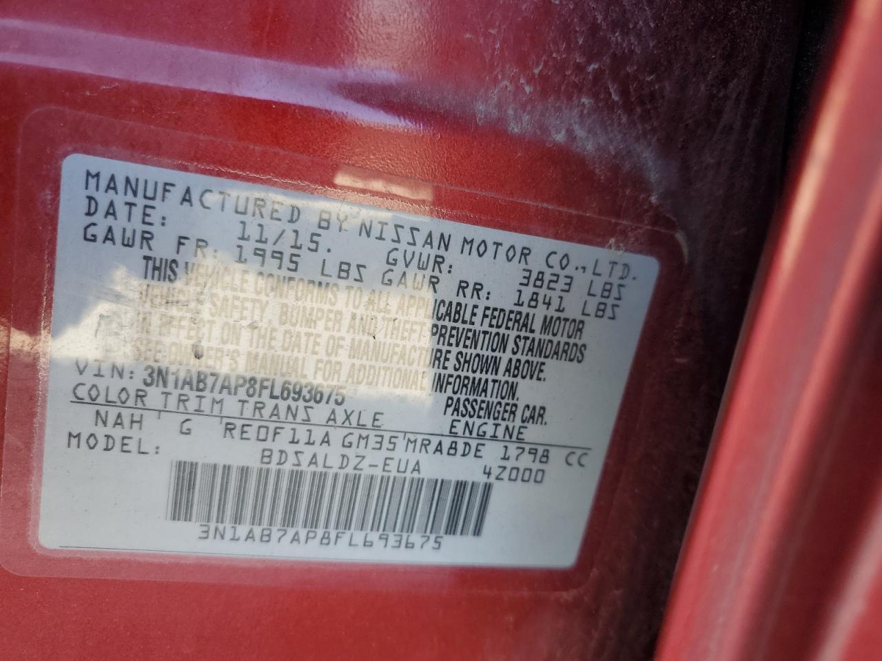 2015 NISSAN SENTRA
