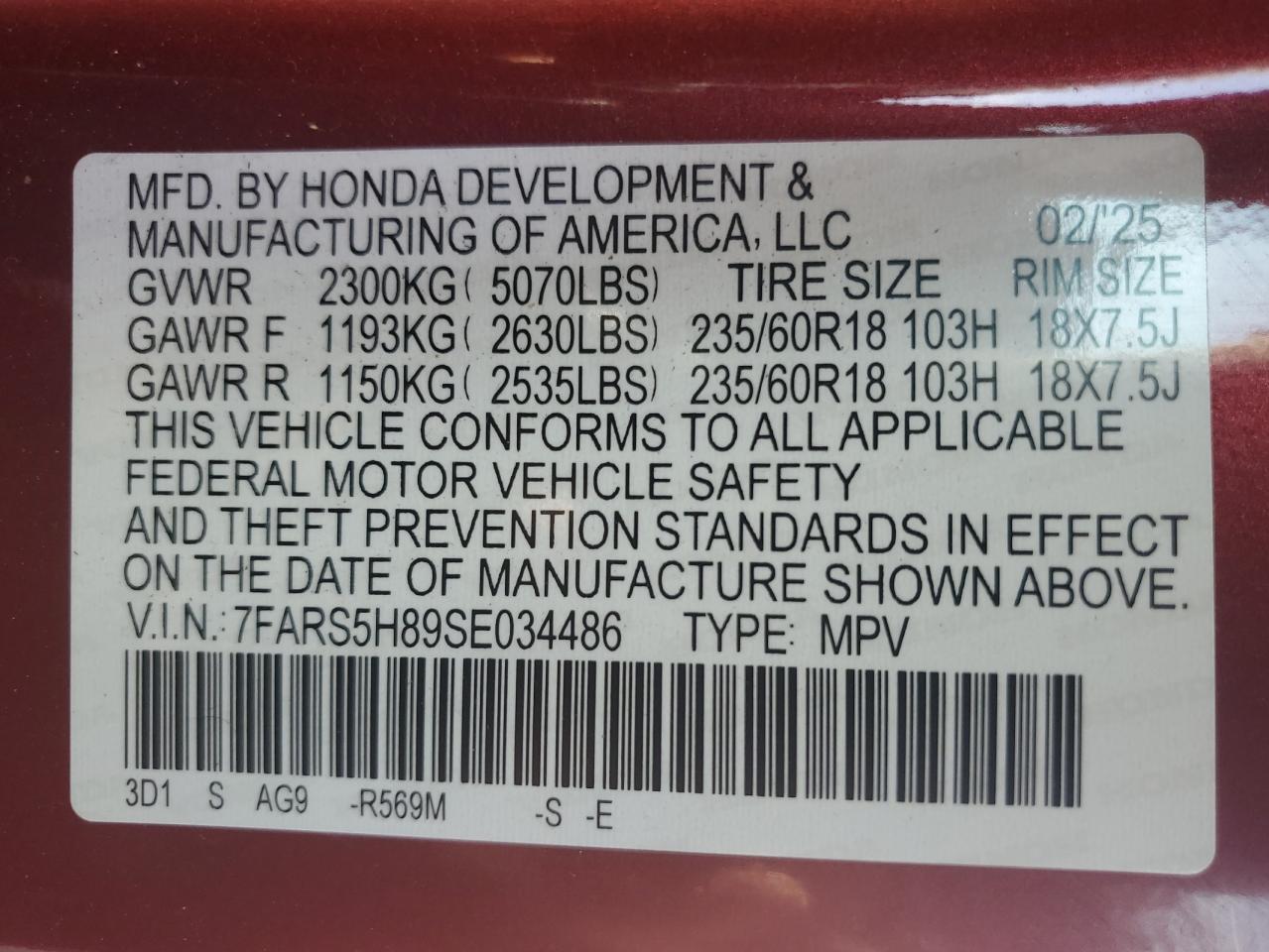 2025 HONDA CR-V