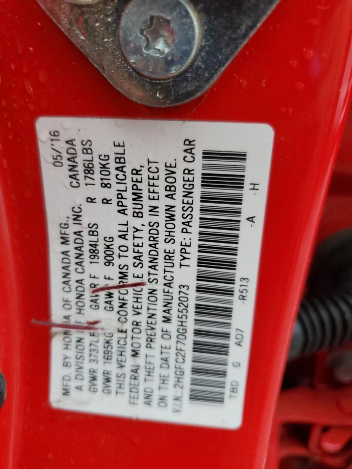 2016 HONDA CIVIC