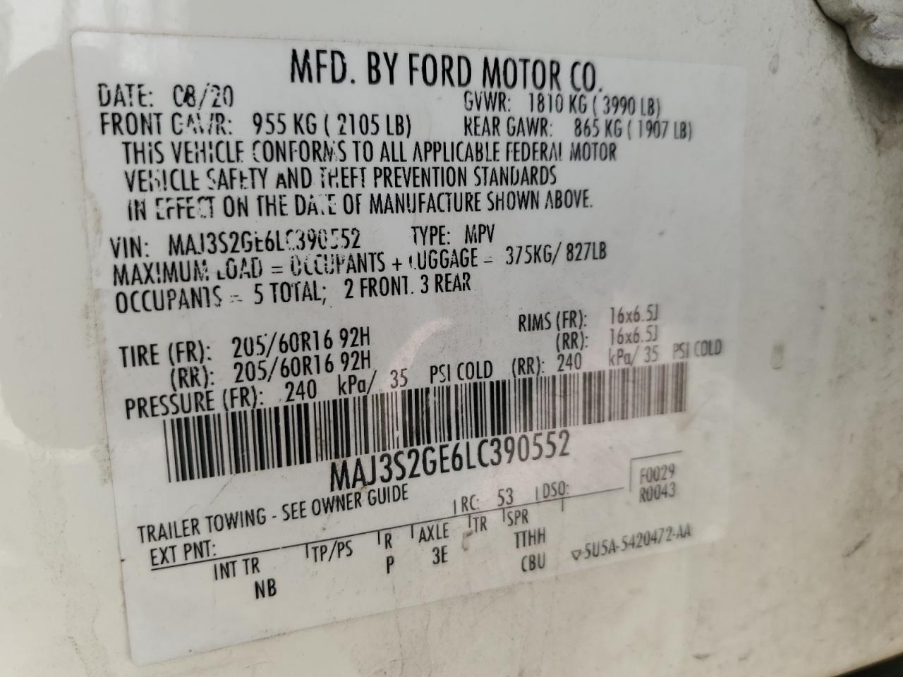 2020 FORD EcoSport