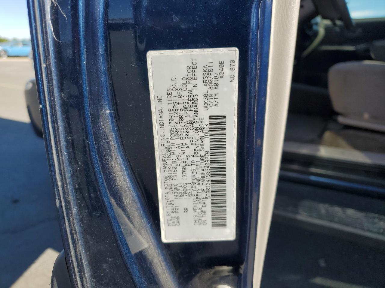 2003 TOYOTA TUNDRA