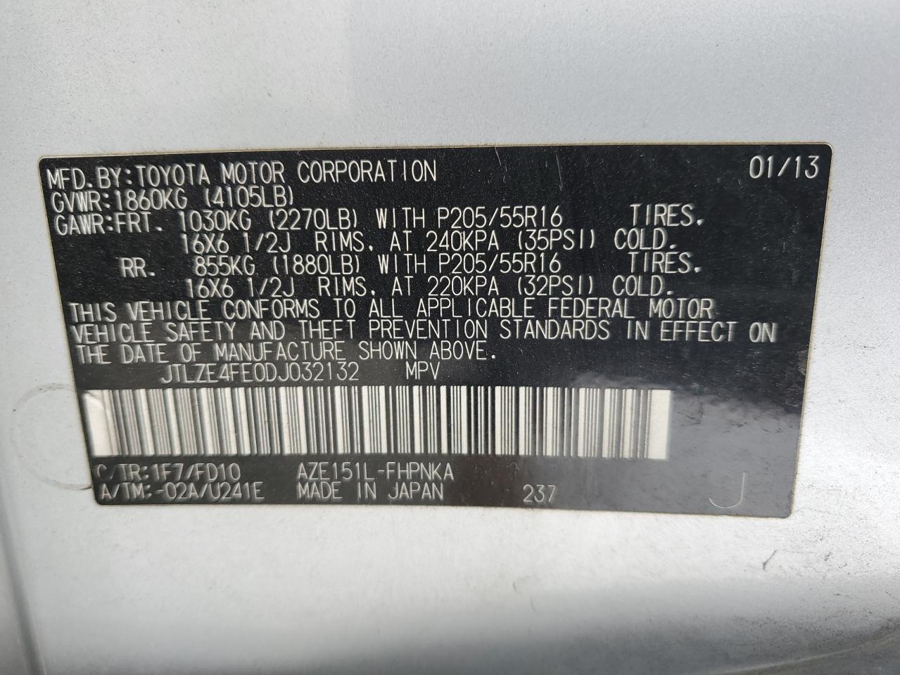 2013 TOYOTA SCION