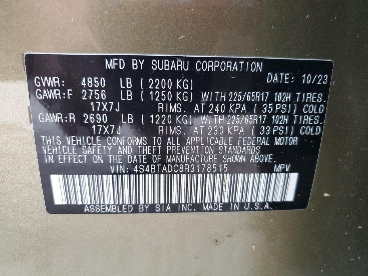 2024 SUBARU Outback