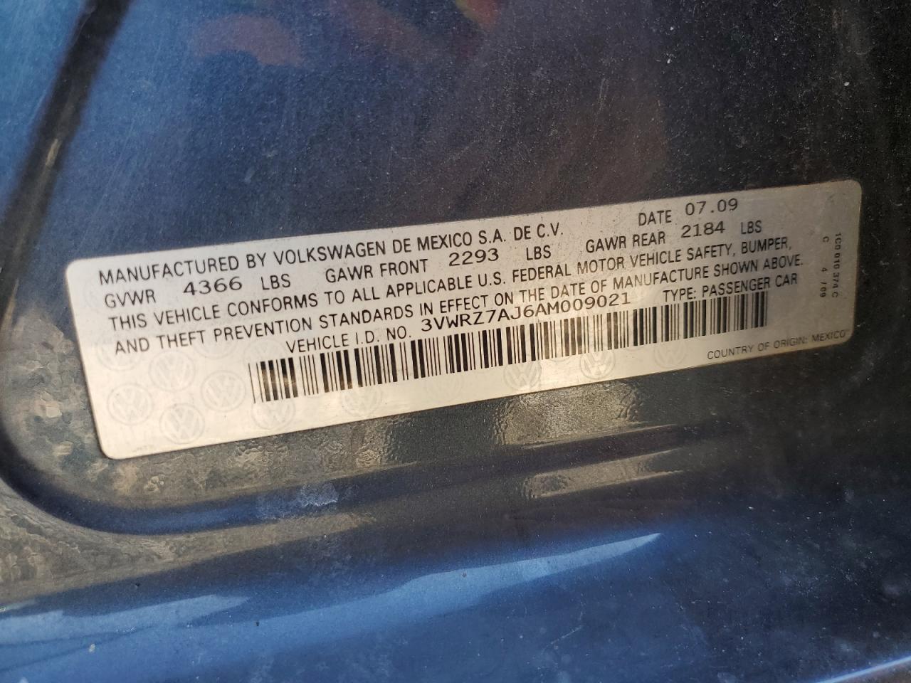 2010 VOLKSWAGEN JETTA
