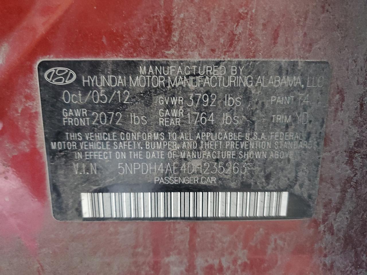 2013 HYUNDAI ELANTRA