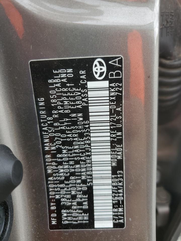 2018 TOYOTA COROLLA