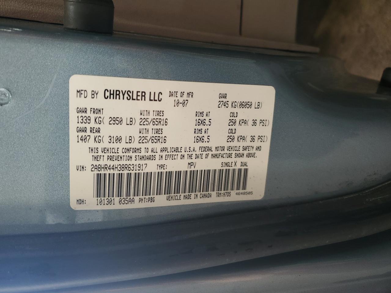 2008 CHRYSLER Town & Country