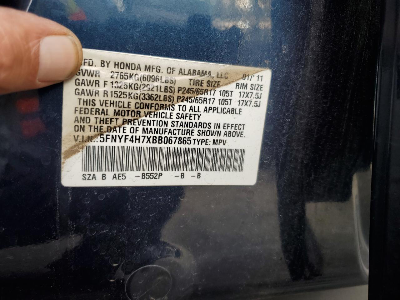 2011 HONDA PILOT