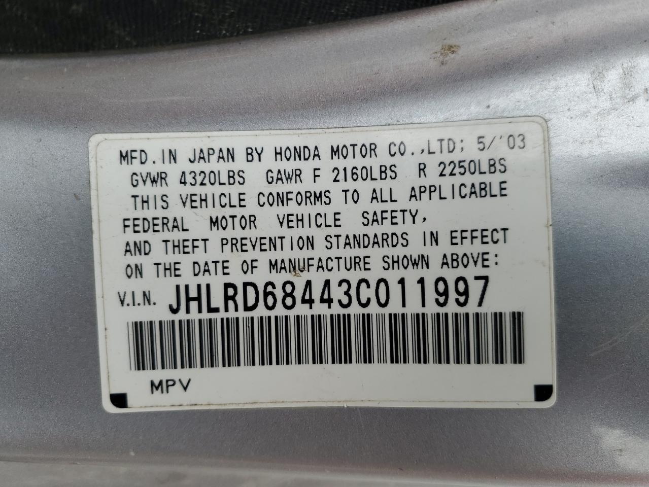 2003 HONDA CR-V
