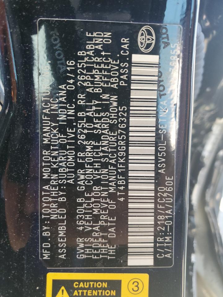 2016 TOYOTA CAMRY