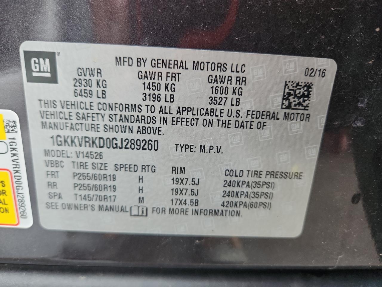 2016 GMC ACADIA