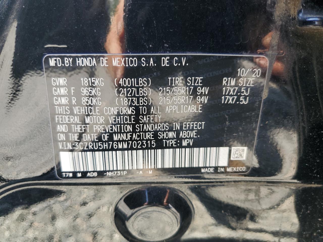 2021 HONDA HR-V