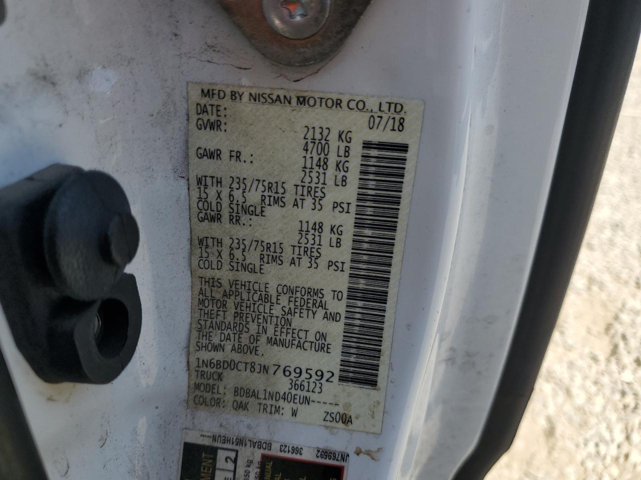 2018 NISSAN Frontier