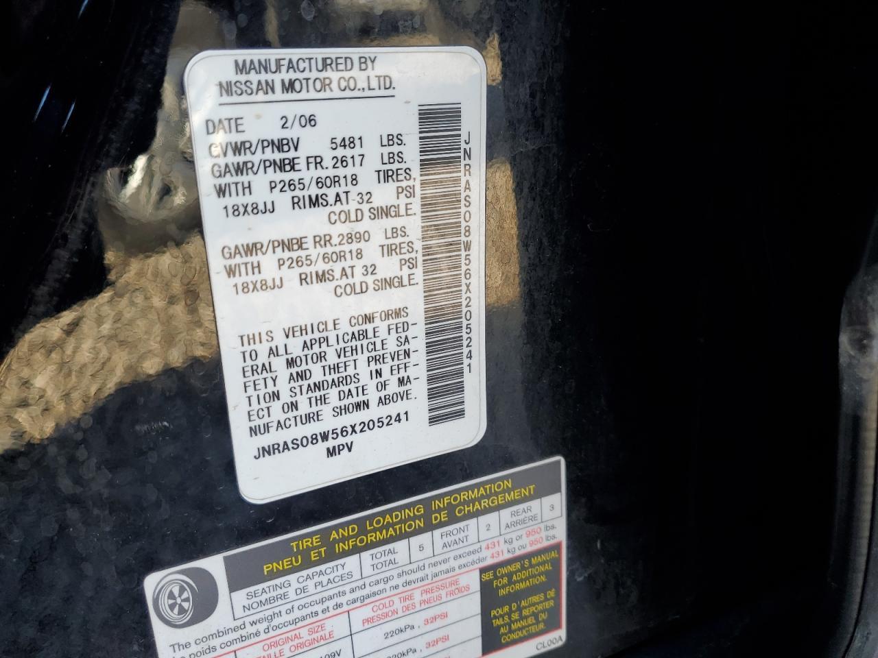 2006 INFINITI FX35