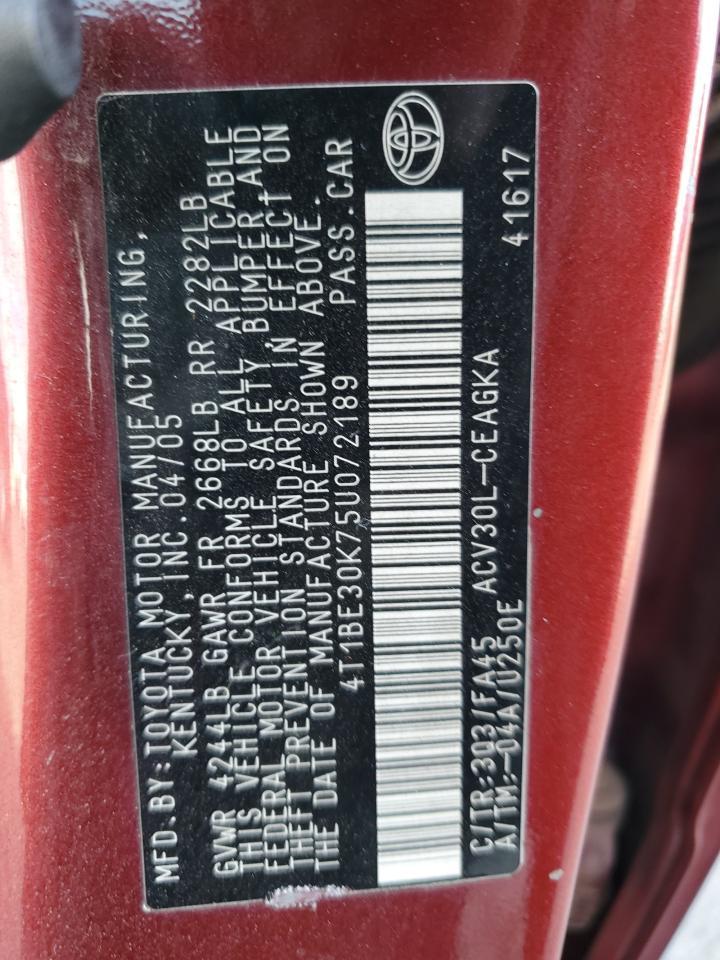 2005 TOYOTA CAMRY