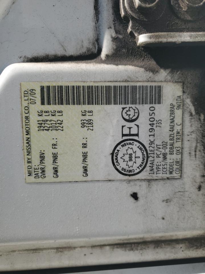 2009 NISSAN ALTIMA