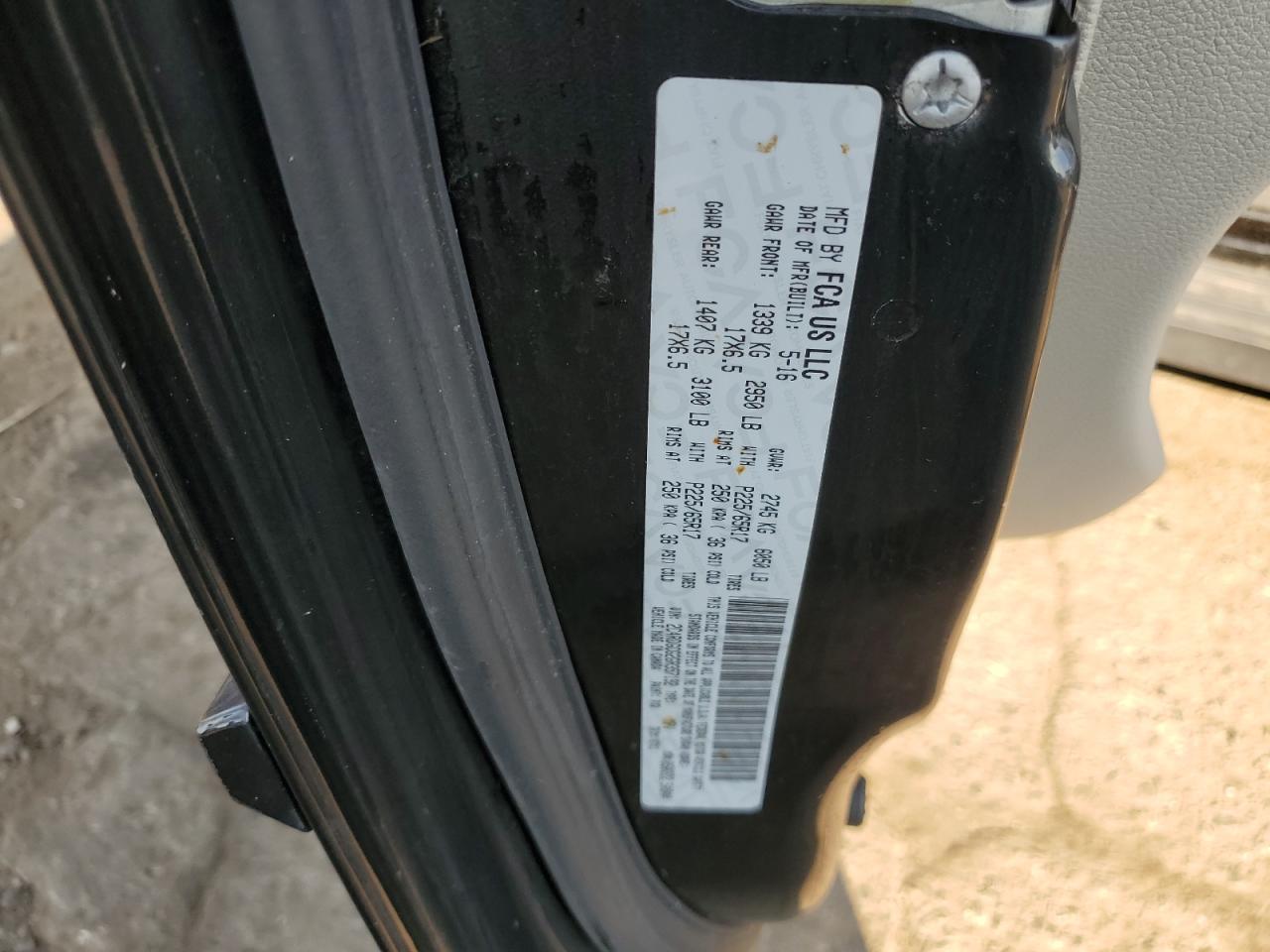 2016 DODGE GRAND CARAVAN