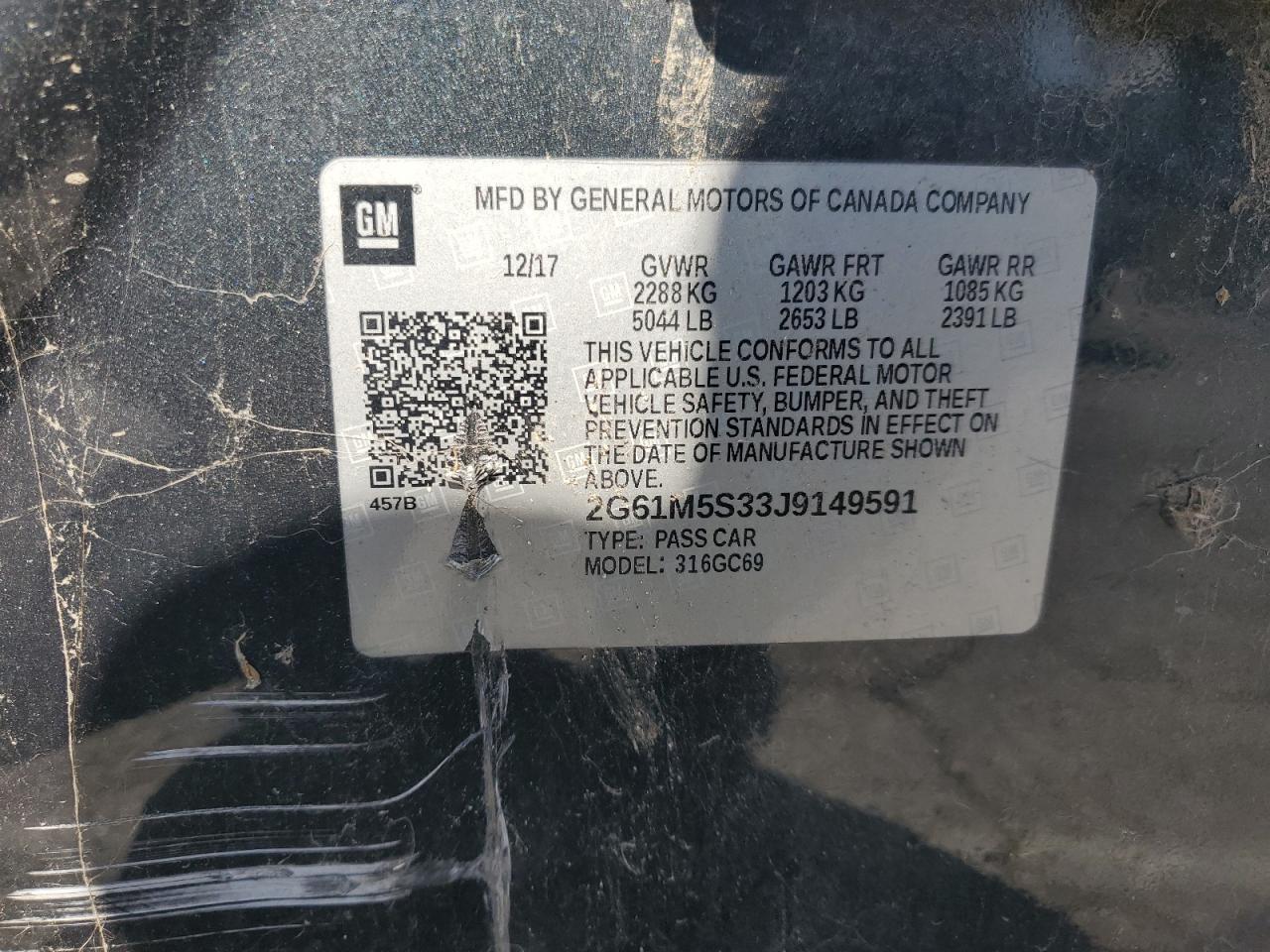 2018 CADILLAC XTS