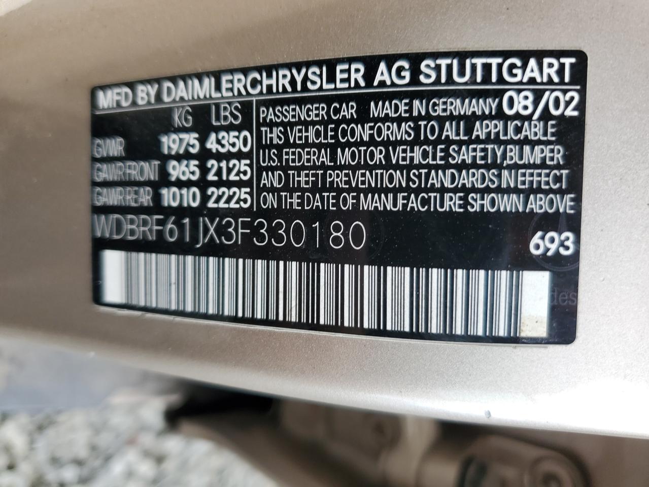 2003 MERCEDES-BENZ C-CLASS
