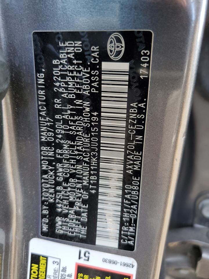 2018 TOYOTA CAMRY