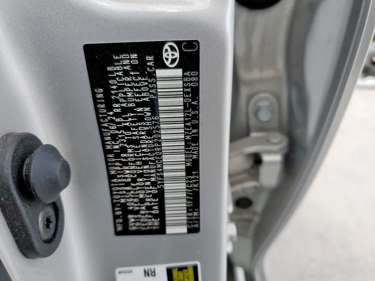 2024 TOYOTA COROLLA