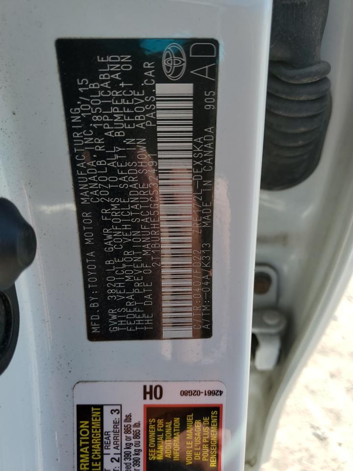 2016 TOYOTA COROLLA