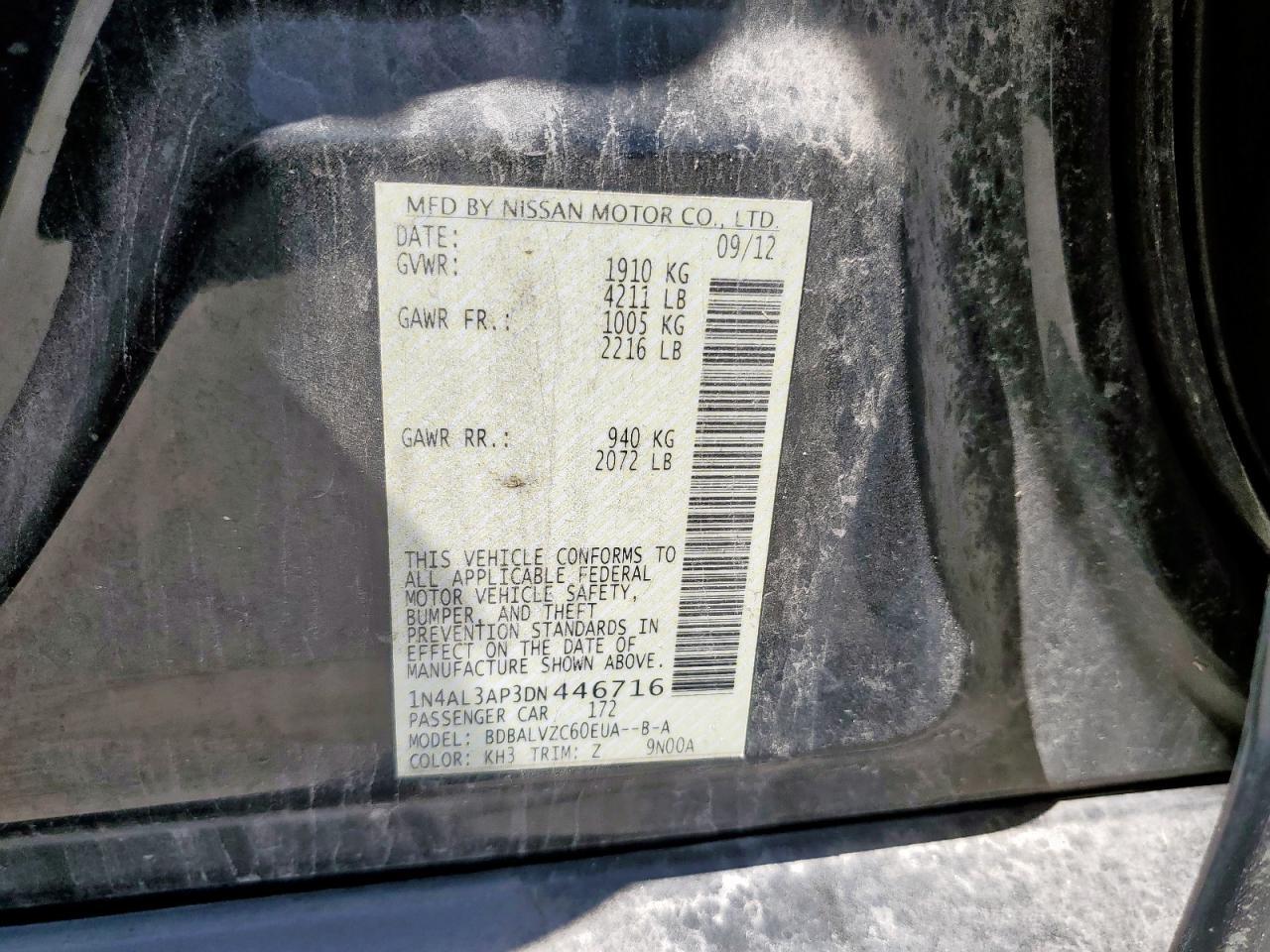 2013 NISSAN ALTIMA