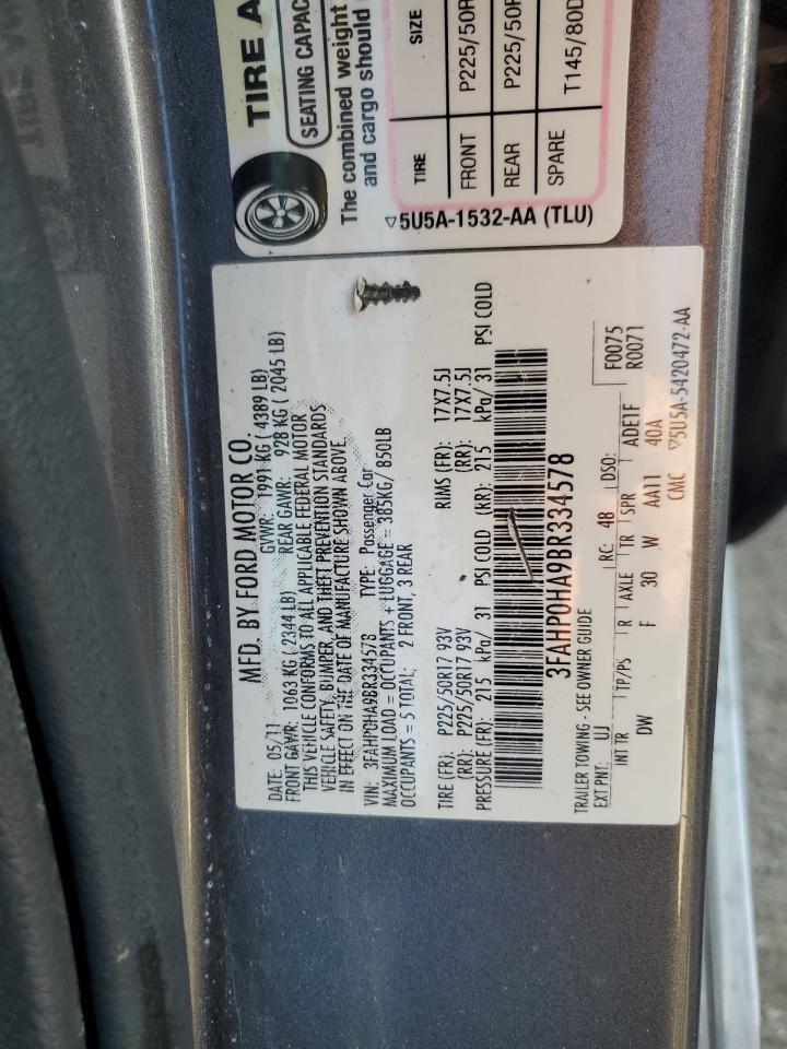 2011 FORD FUSION