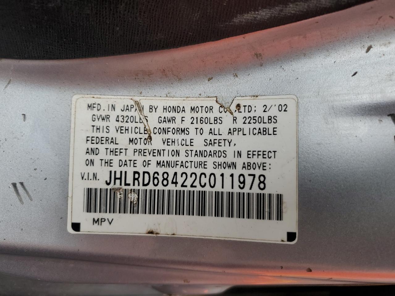 2002 HONDA CR-V