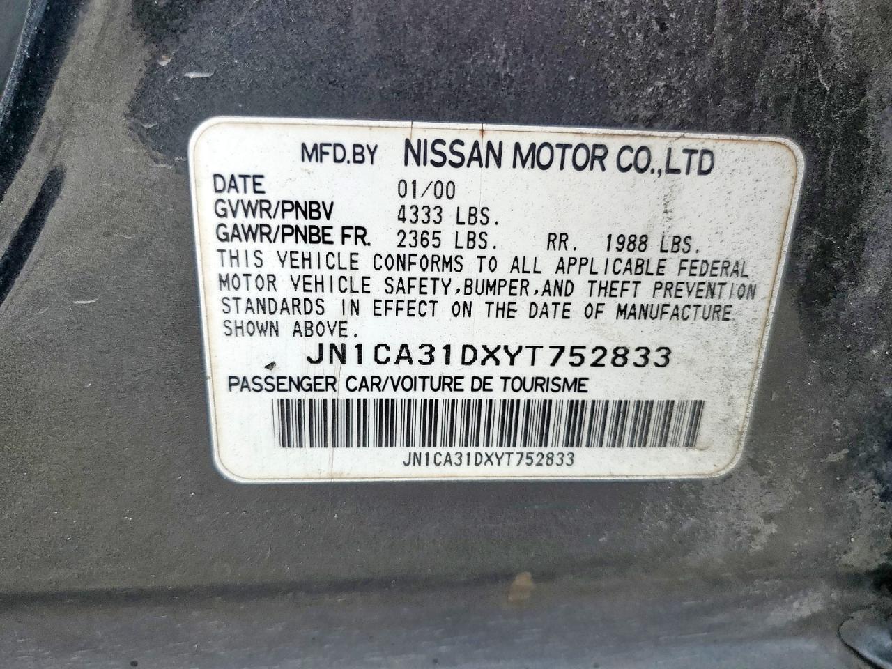 2000 NISSAN Maxima