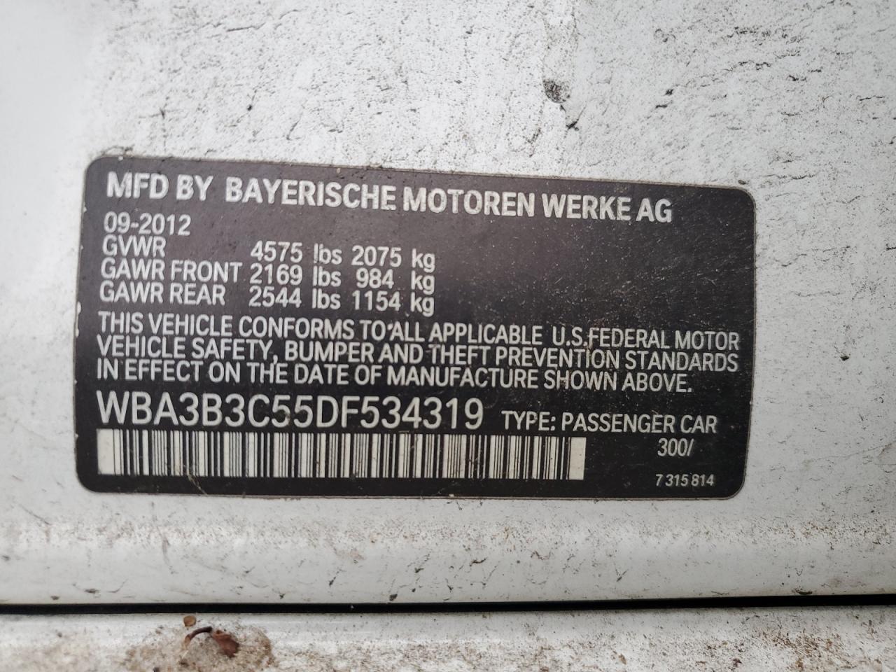 2013 BMW 3 SERIES