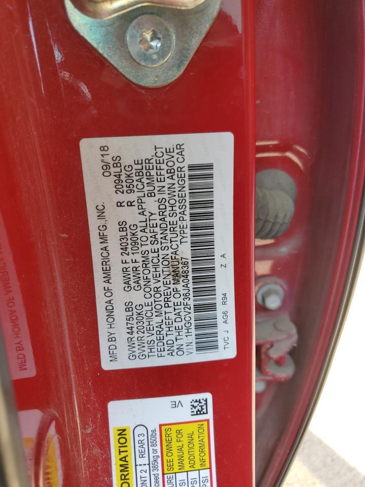 2018 HONDA ACCORD