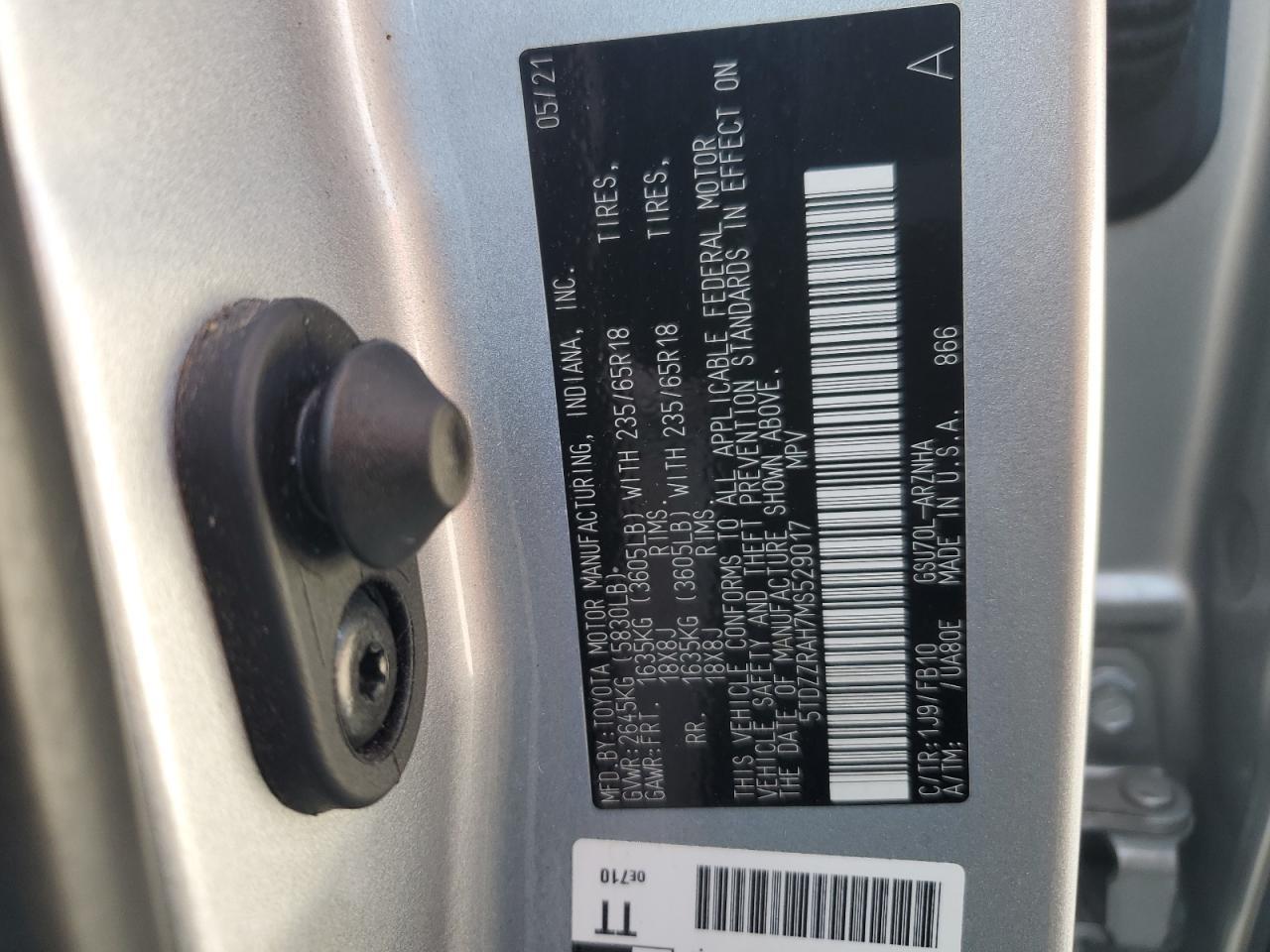 2021 TOYOTA HIGHLANDER